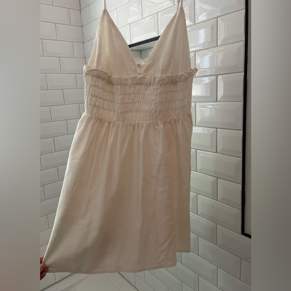 Cute smocked white line dress, perfect summer staple